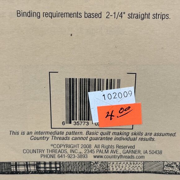 Country Threads Quilt Pattern Road To The White House #600 Finished 60" x 60" - Picture 5 of 5
